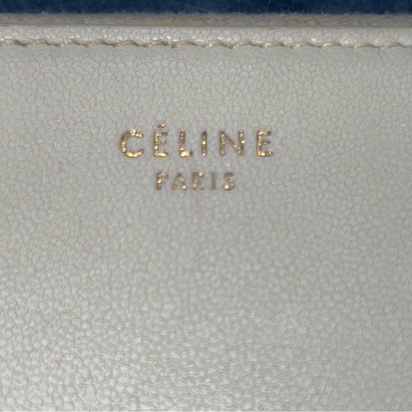 Celine Logo Leather Colorblock Long Wallet - Picture 2 of 12